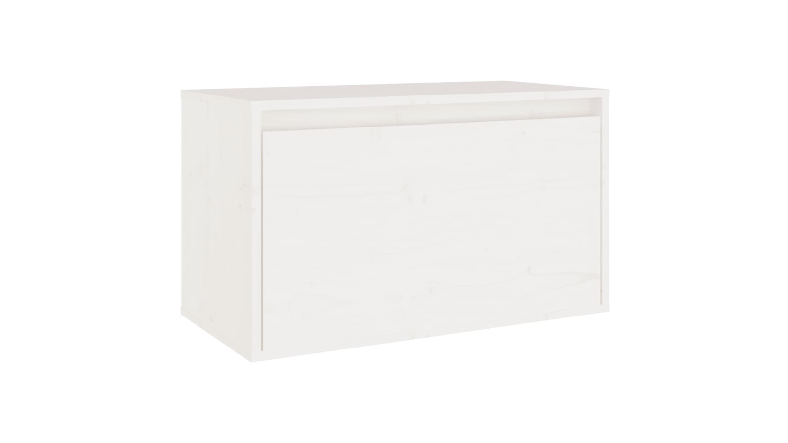 vidaXL White Solid Pine Wood 60 x 30 x 35cm Wall Cabinet