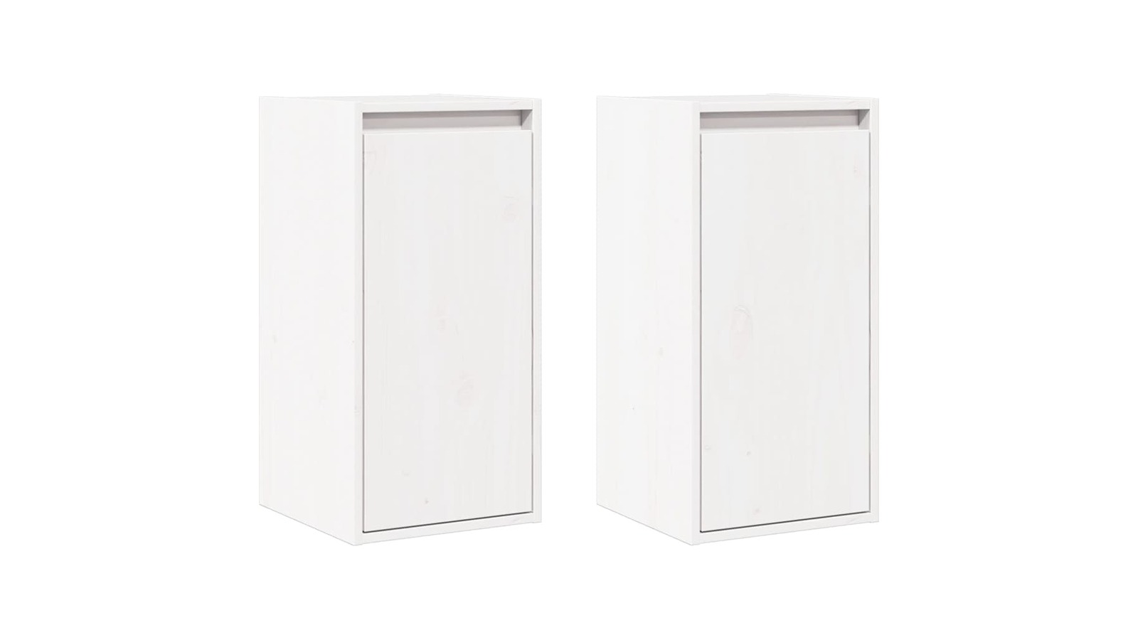 vidaXL 2 Piece White Solid Pine Wood 30 x 30 x 60cm Wall Cabinet