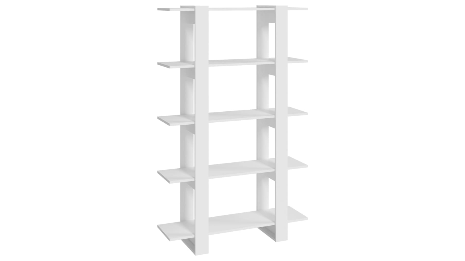 vidaXL White 100 x 30 x 160cm Book Cabinet/Room Divider