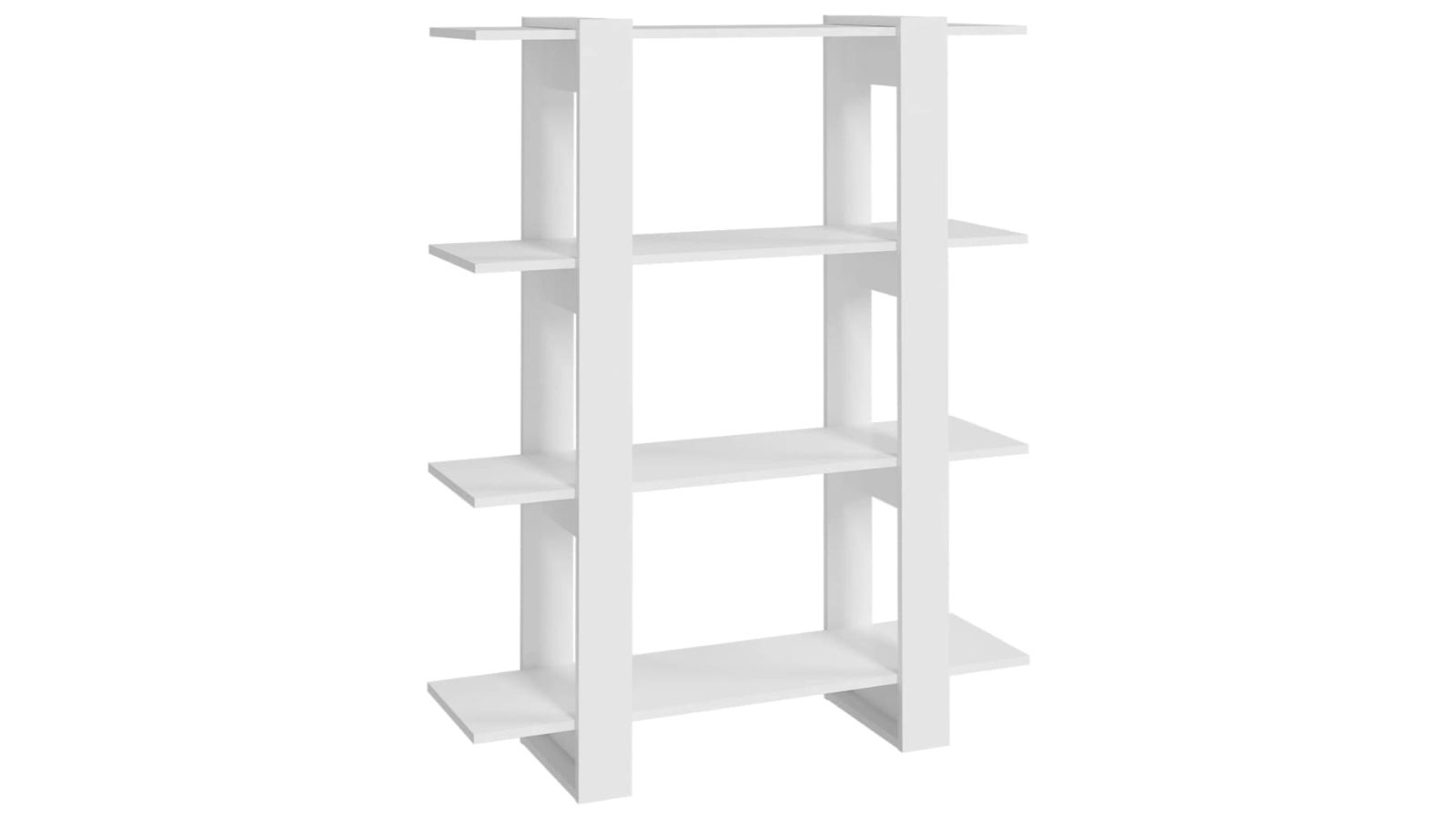 vidaXL White 100 x 30 x 123.5cm Book Cabinet/Room Divider