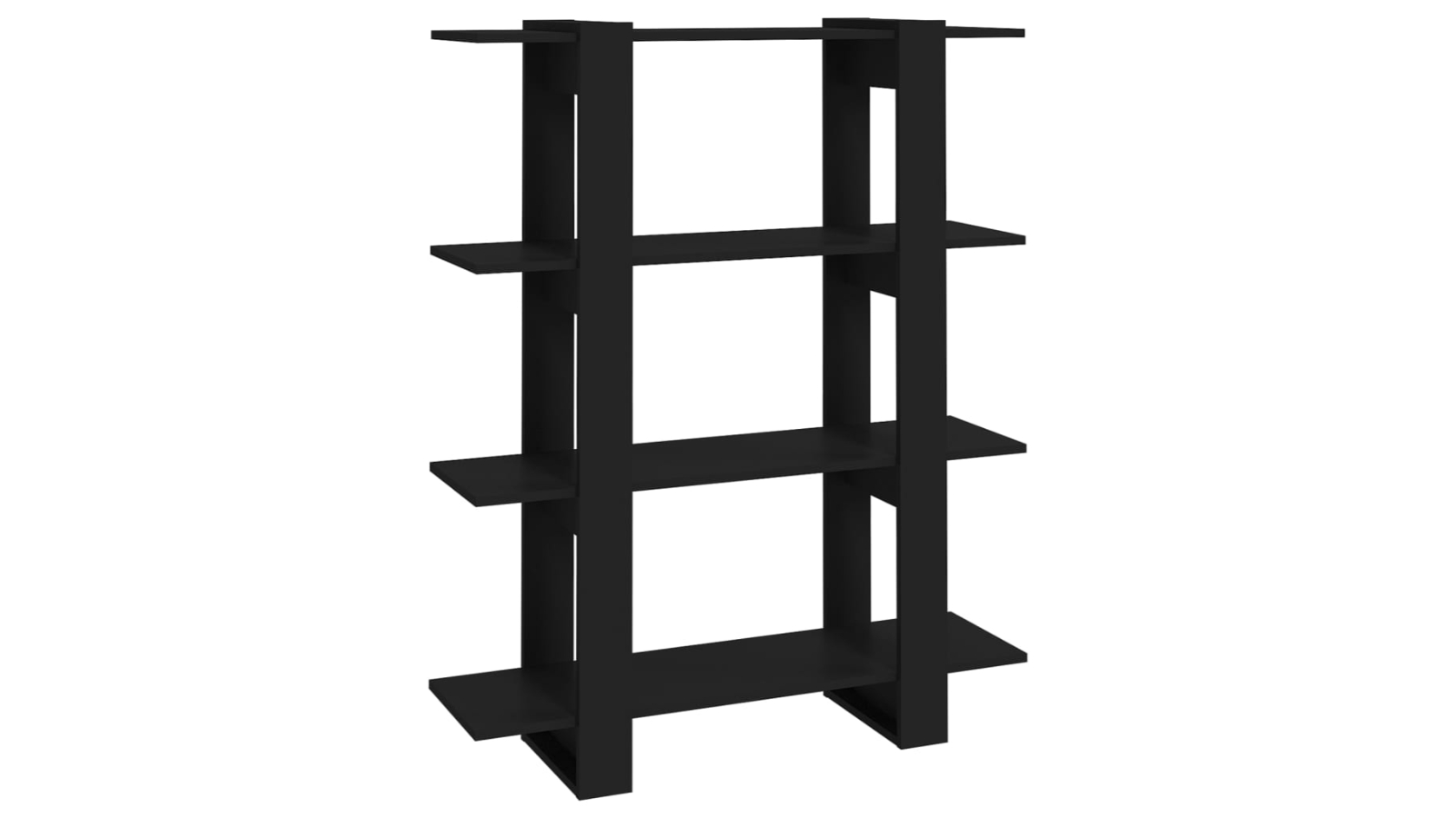 vidaXL Black 100 x 30 x 123.5cm Book Cabinet Room Divider