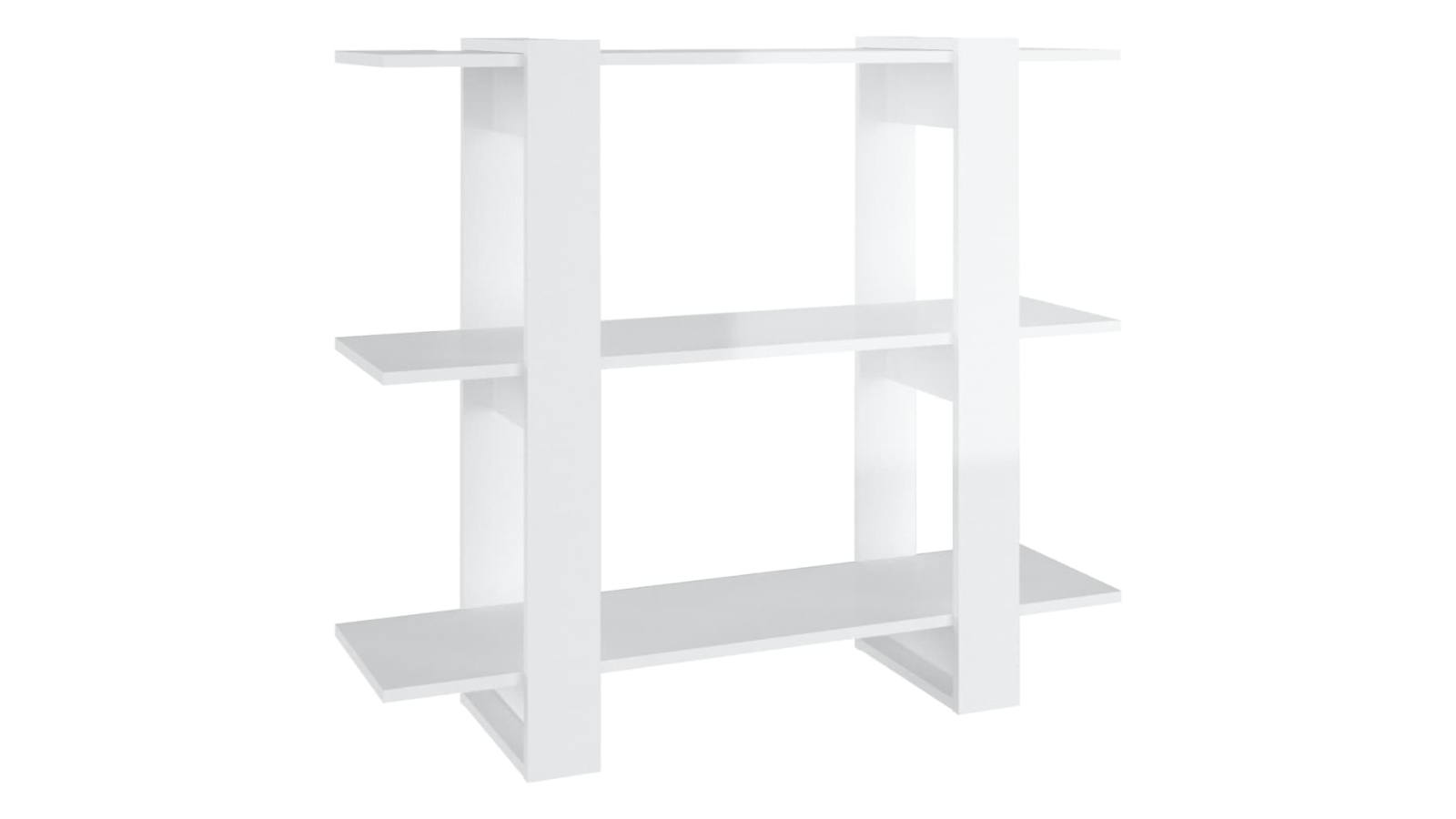 vidaXL High Gloss White 100 x 30 x 87cm Book Cabinet/Room Divider