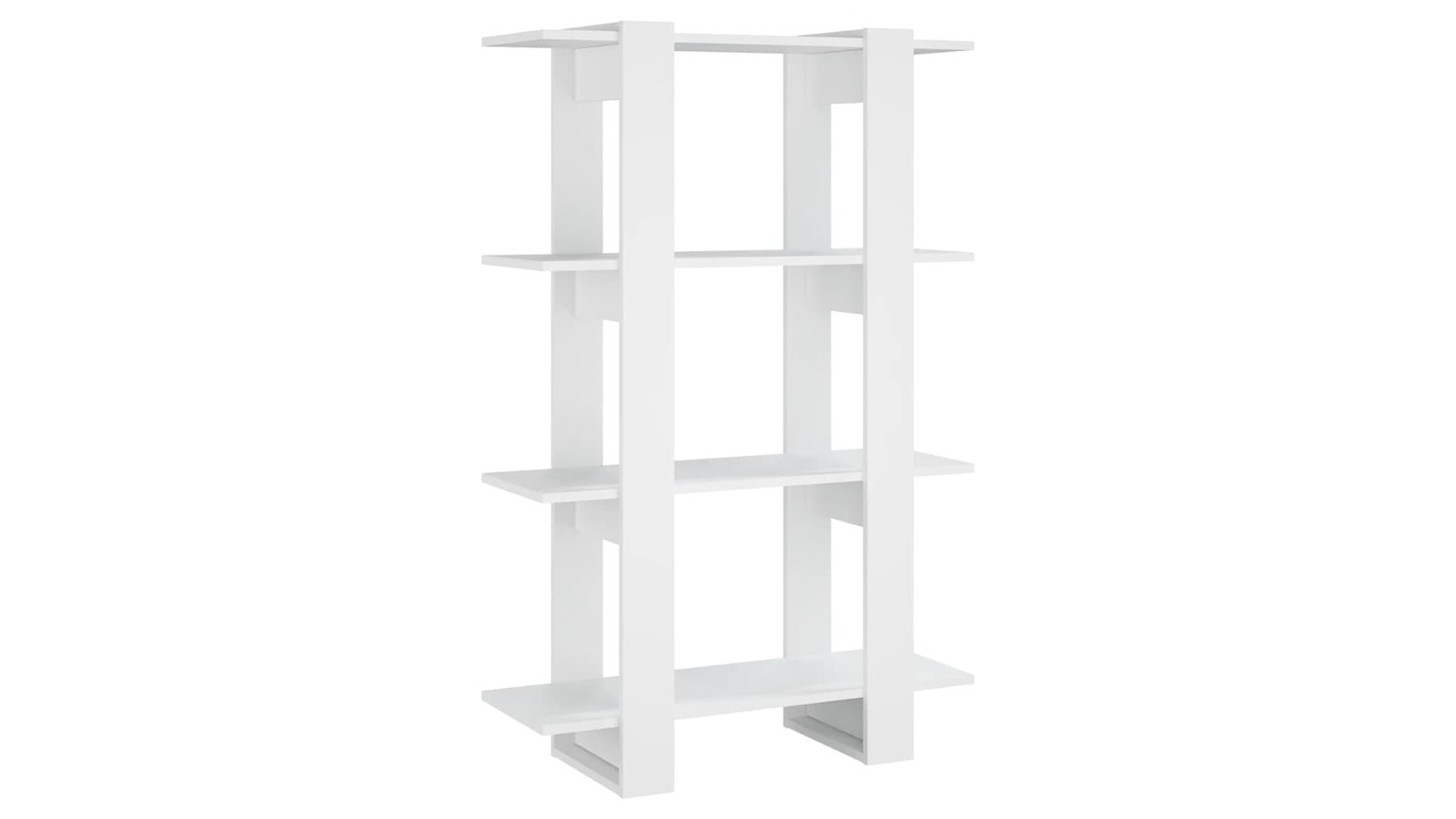 vidaXL White 80 x 30 x 123.5cm Book Cabinet/Room Divider