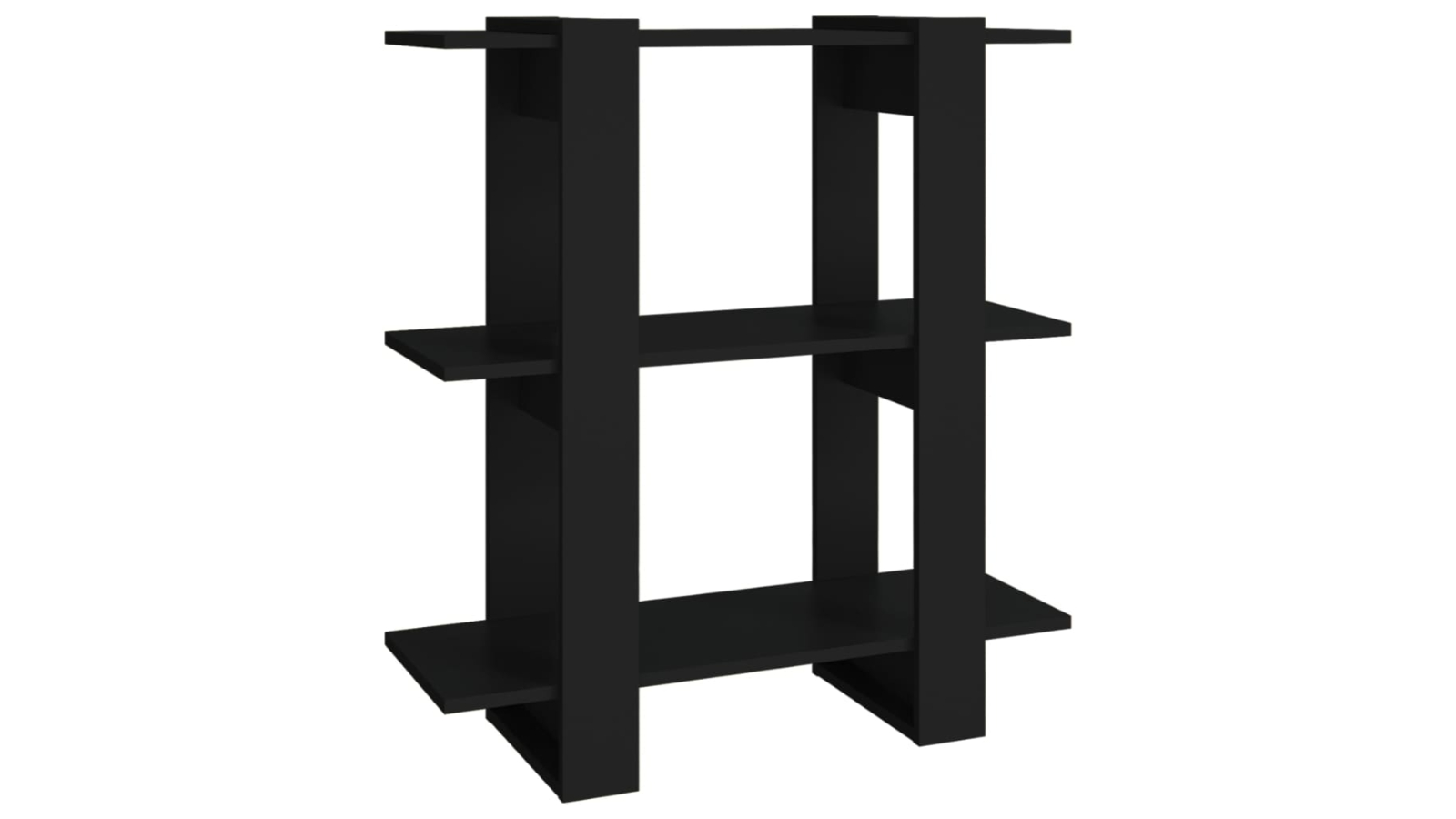 vidaXL Black 80 x 30 x 87cm Book Cabinet/Room Divider
