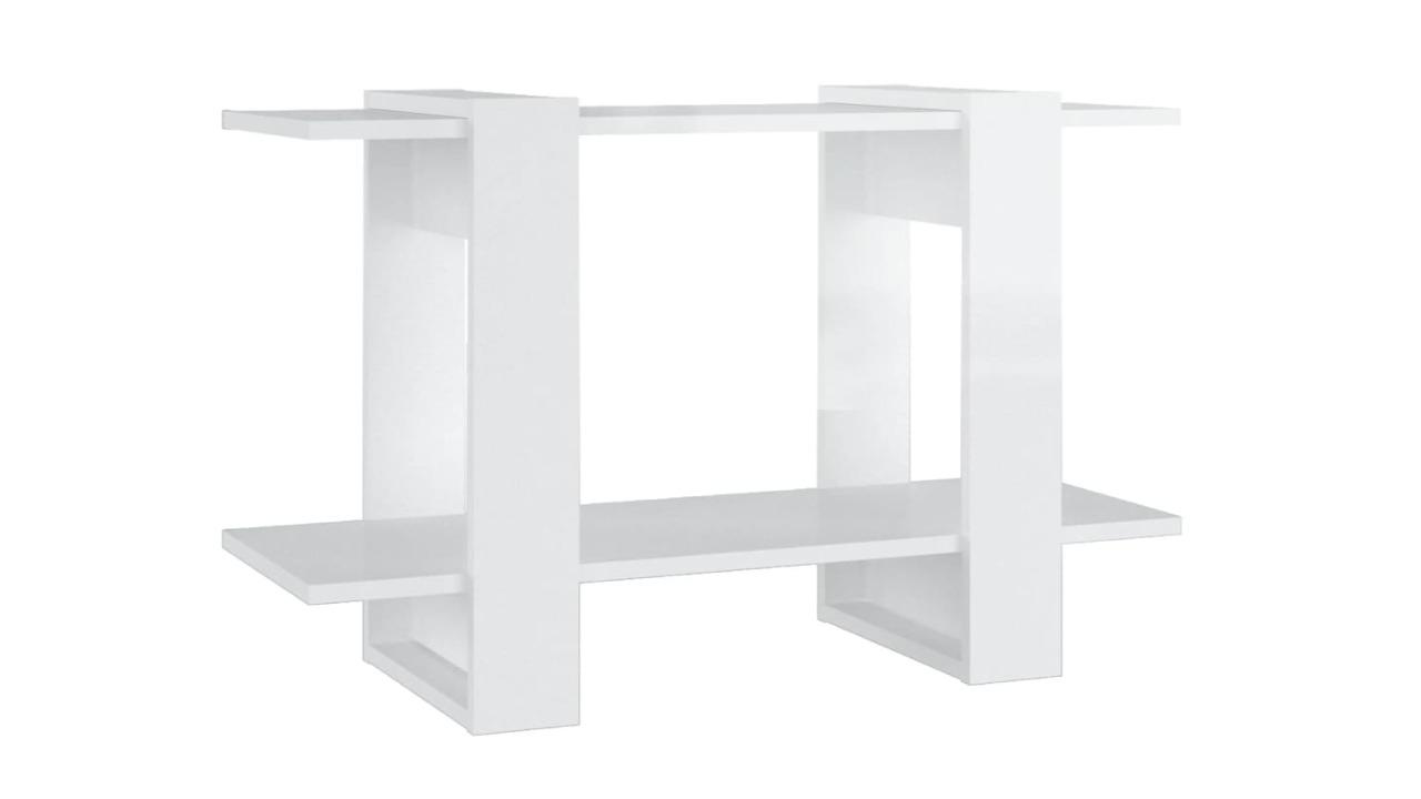 vidaXL High Gloss White 80 x 30 x 51cm Book Cabinet/Room Divider