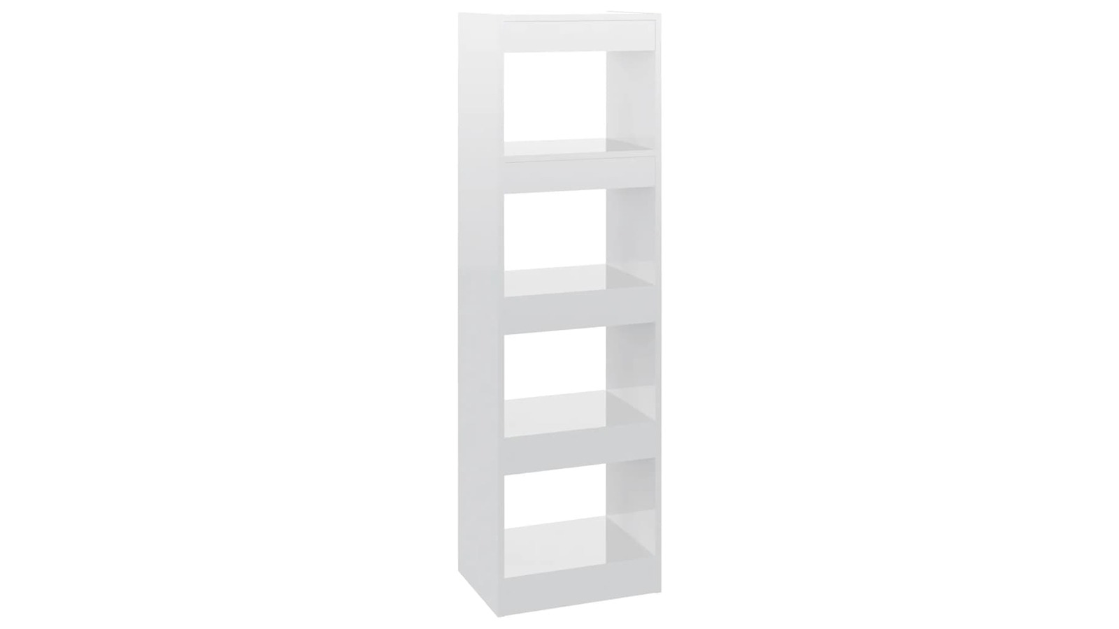 vidaXL 40 x 30 x 135cm Book Cabinet/Room Divider - High Gloss White