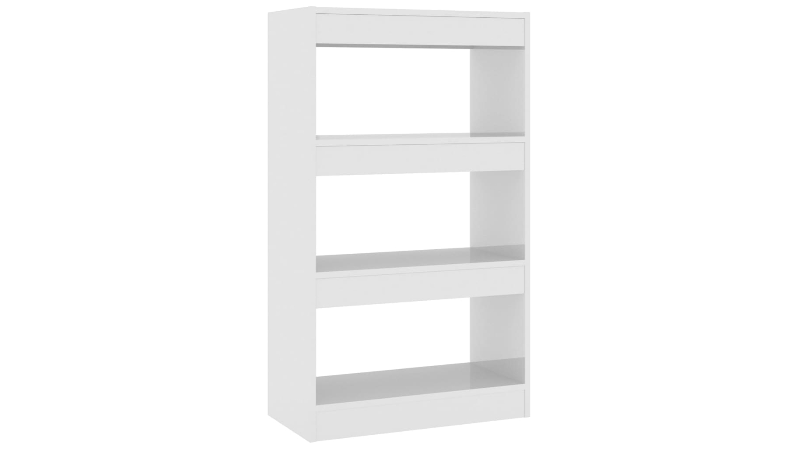 vidaXL High Gloss White Engineered Wood 60 x 30 x 103cm Book Cabinet/Room Divider