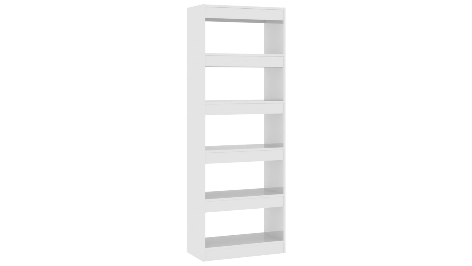 vidaXL High Gloss White Engineered Wood 60 x 30 x 166cm Book Cabinet Room Divider
