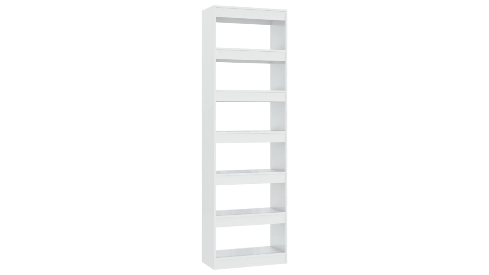 vidaXL High Gloss White 60 x 30 x 198cm Book Cabinet/Room Divider