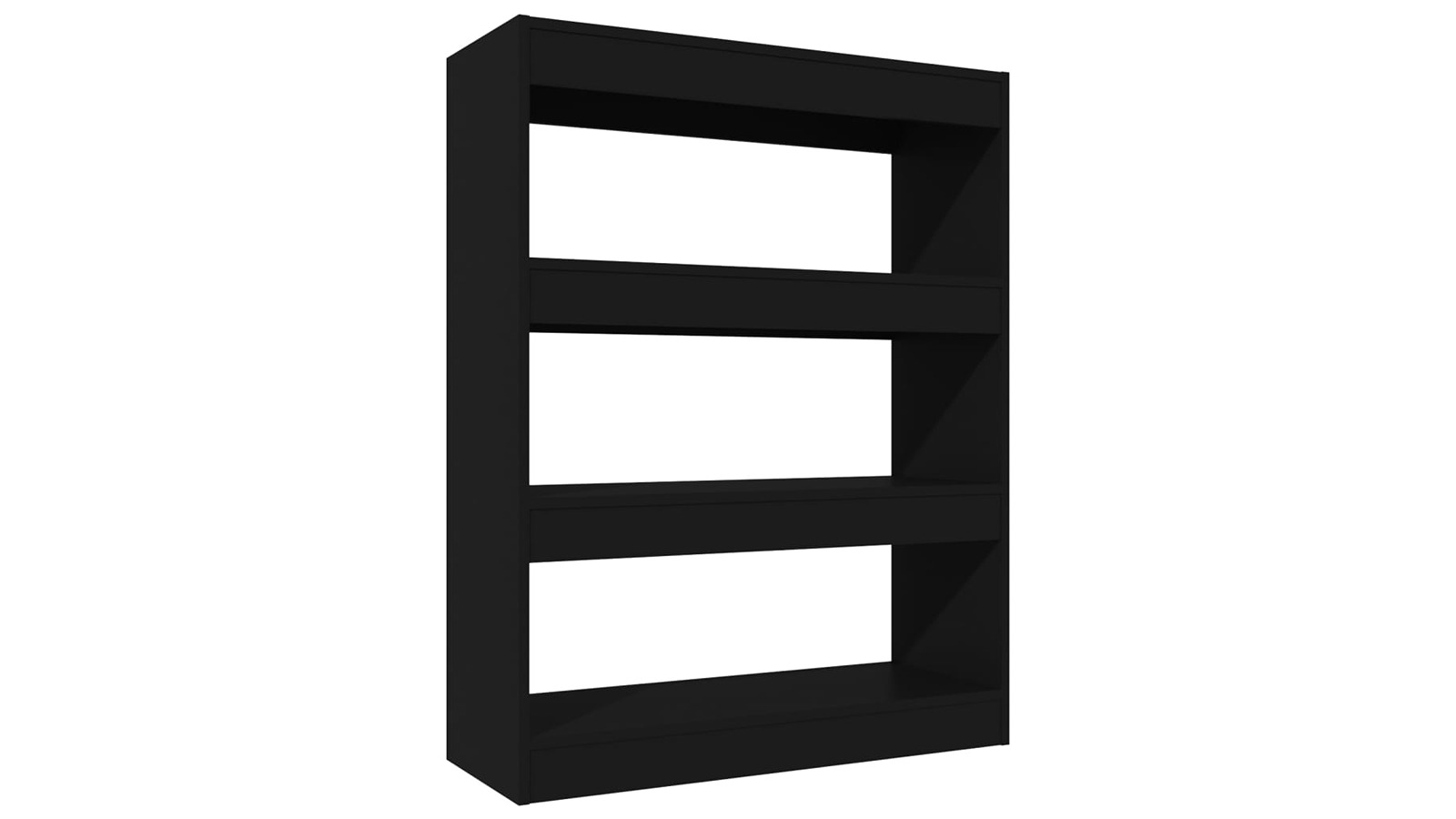vidaXL Black Engineered Wood 80 x 30 x 103cm Book Cabinet/Room Divider
