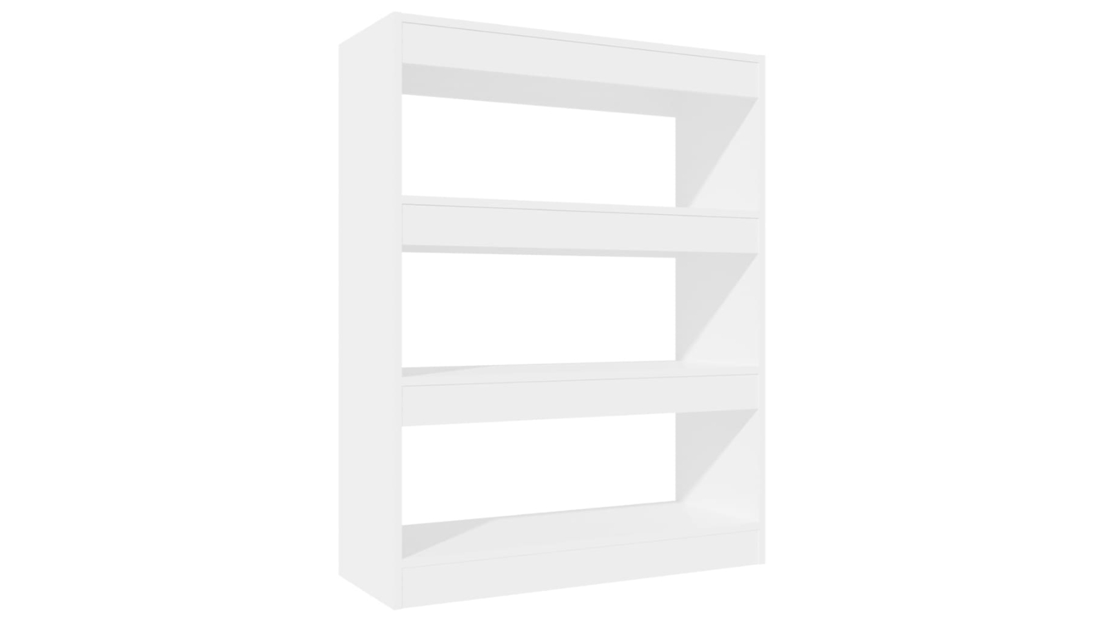 vidaXL White High Gloss Engineered Wood 80 x 30 x 103cm Book Cabinet/Room Divider