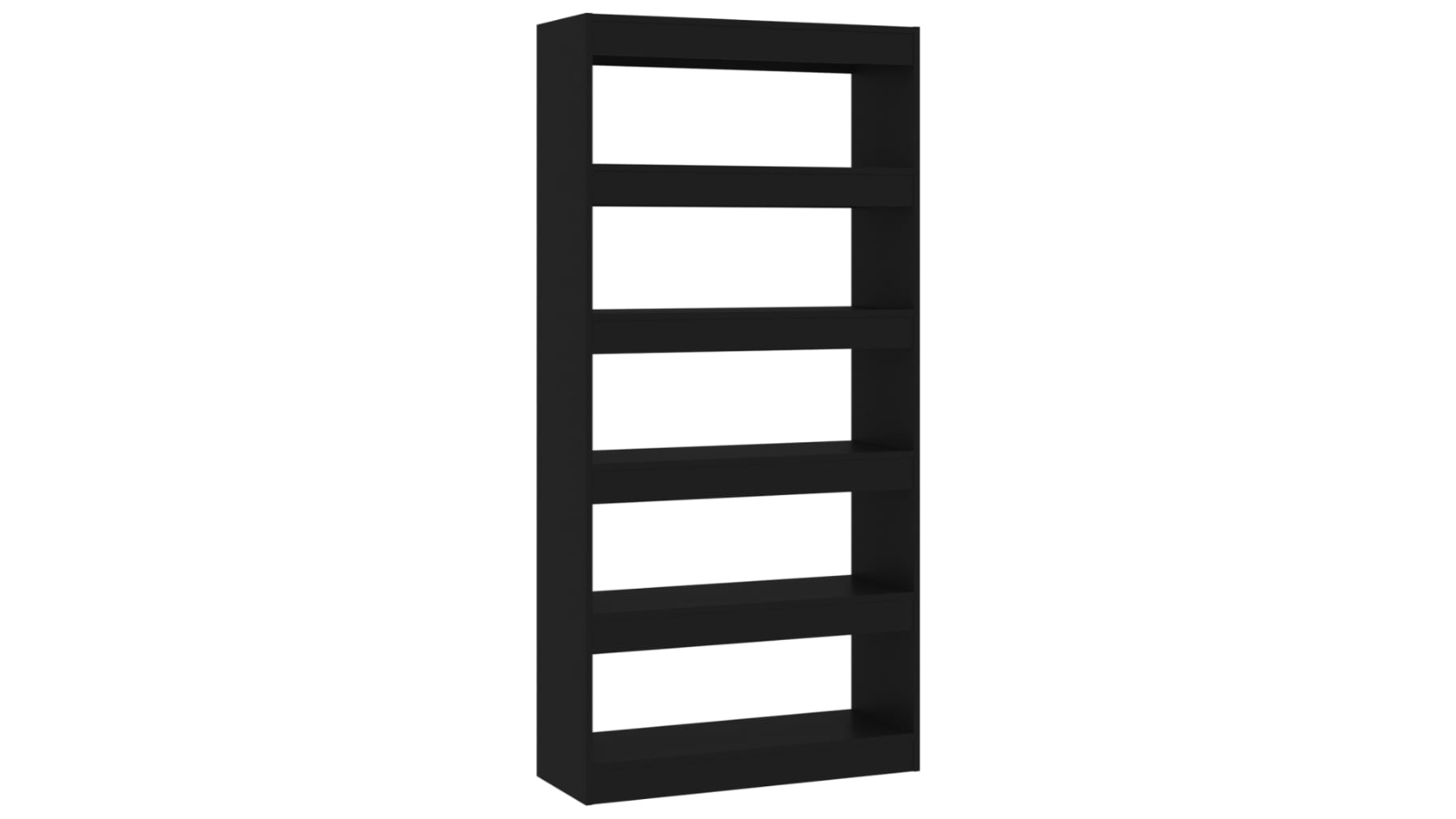 vidaXL Black Engineered Wood 80 x 30 x 166cm Book Cabinet/Room Divider