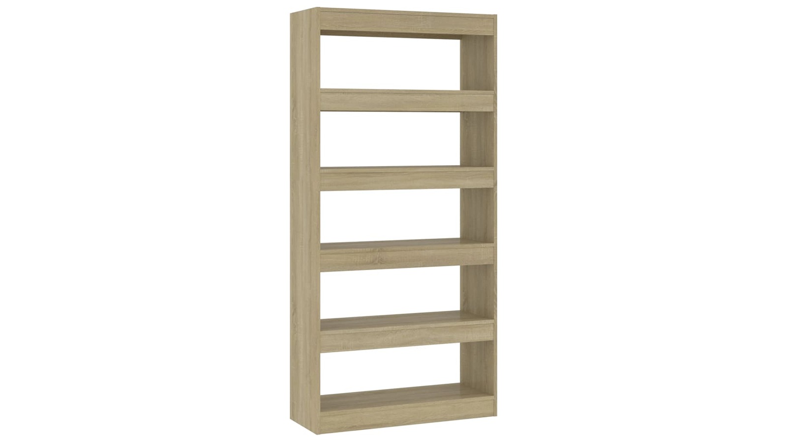 vidaXL Engineered Wood 80 x 30 x 166cm Book Cabinet/Room Divider - Sonoma Oak