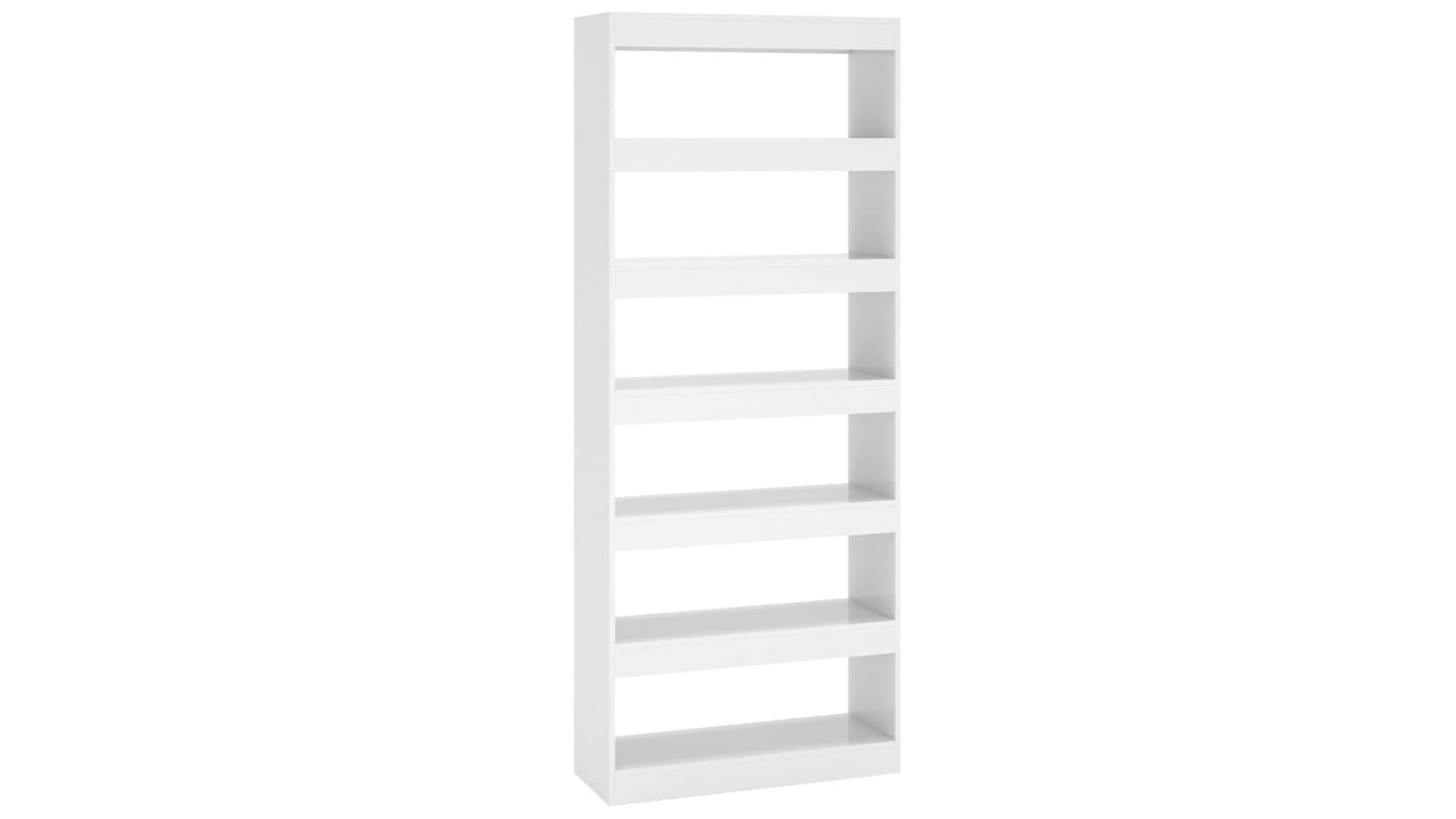 vidaXL Engineered Wood High Gloss White 80 x 30 x 198cm Book Cabinet/Room Divider