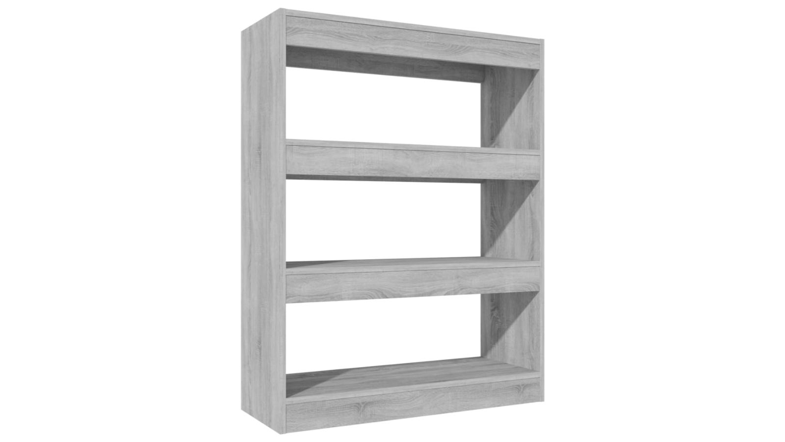 vidaXL Grey Sonoma Engineered Wood 80 x 30 x 103cm Book Cabinet/Room Divider