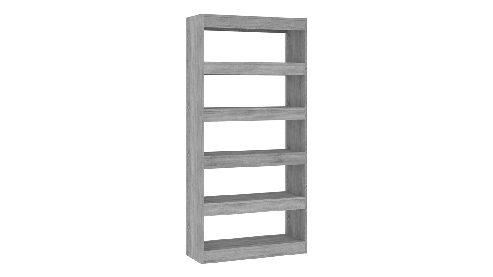 vidaXL Grey Sonoma Engineered Wood 80 x 30 x 166cm Book Cabinet/Room Divider