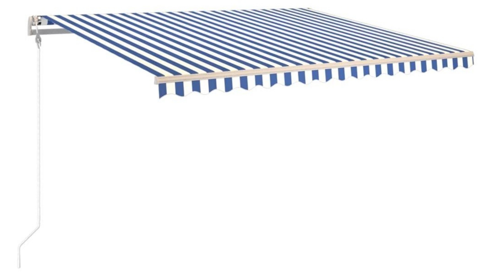 vidaXL Automatic Retractable Awning 400x300cm - Blue/White