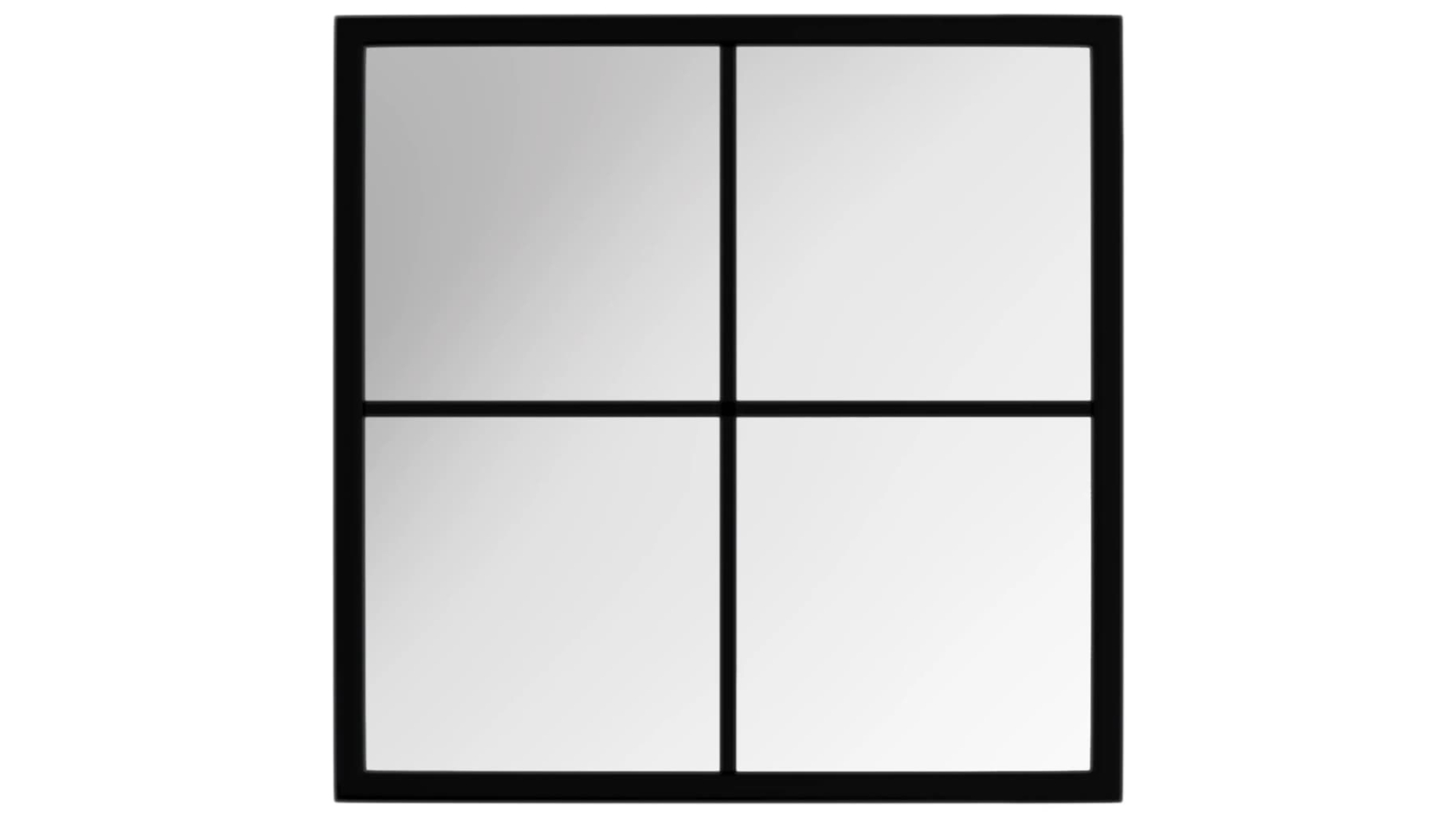 vidaXL Black Metal 40 x 40cm Wall Mirror