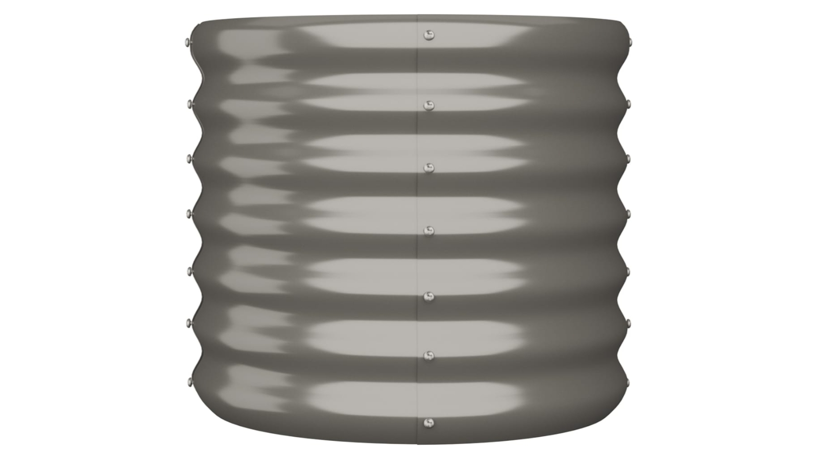 vidaXL Grey Powder-Coated Steel Garden Planter - Small
