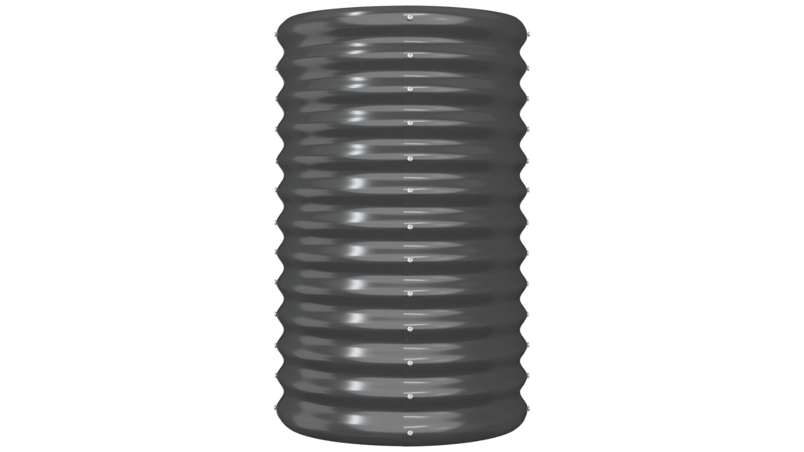 vidaXL Small Powder-Coated Steel Garden Planter - Anthracite