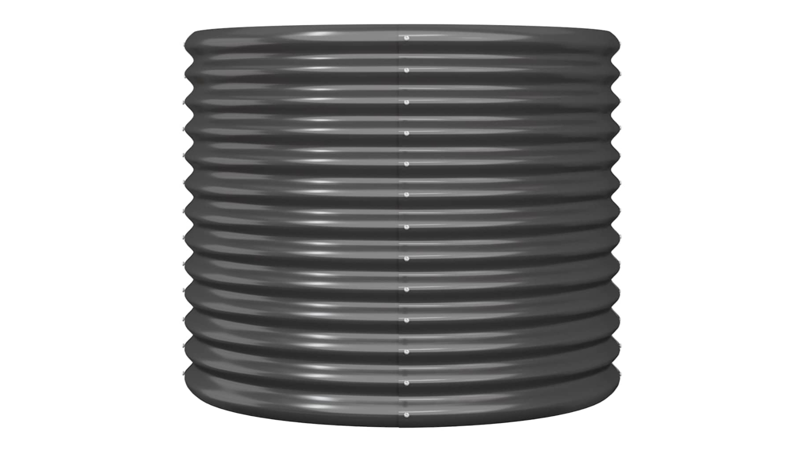 vidaXL Large Powder-Coated Steel Garden Planter - Anthracite