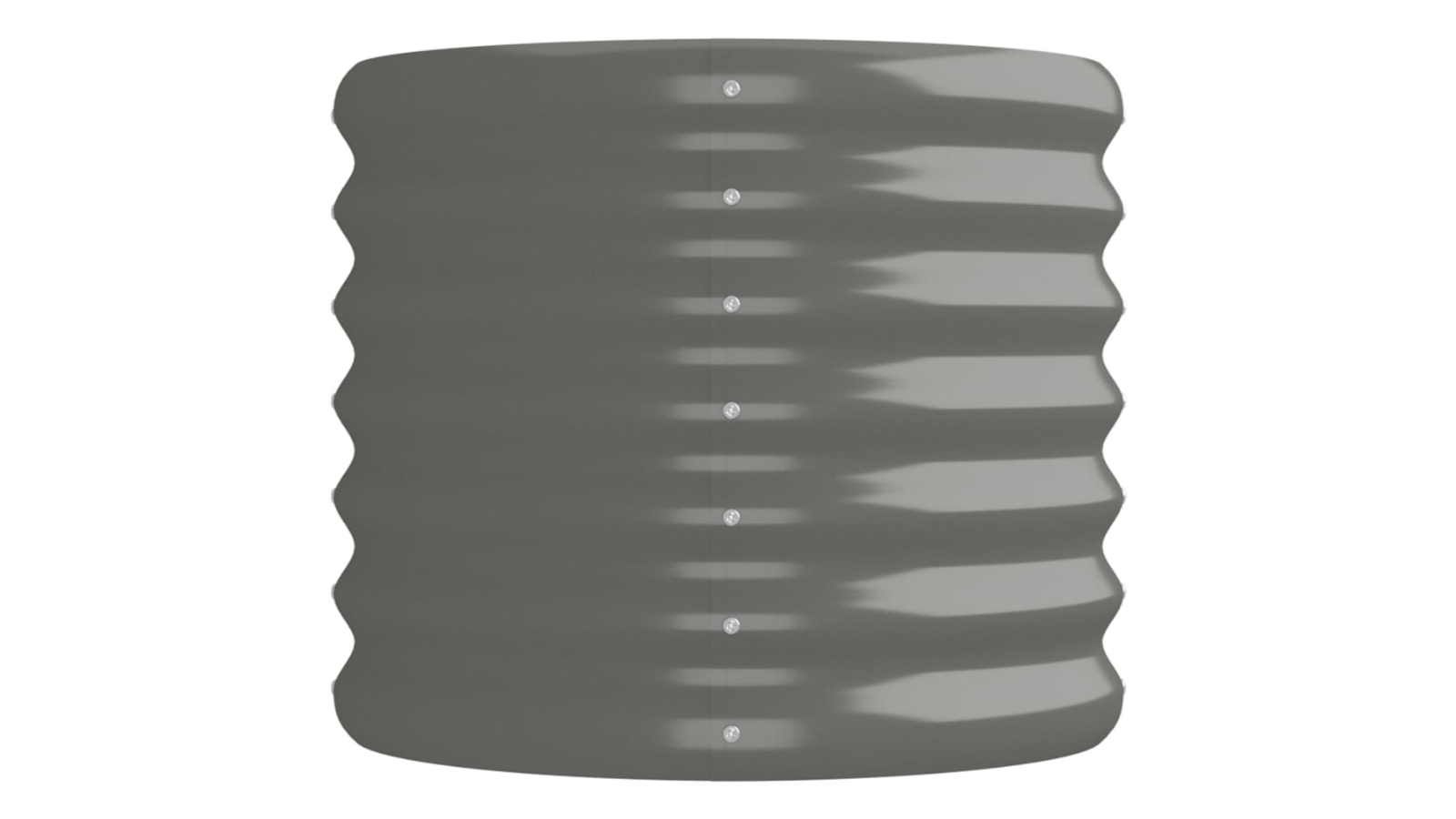 vidaXL Powder-Coated Steel Grey Garden Planter - Small