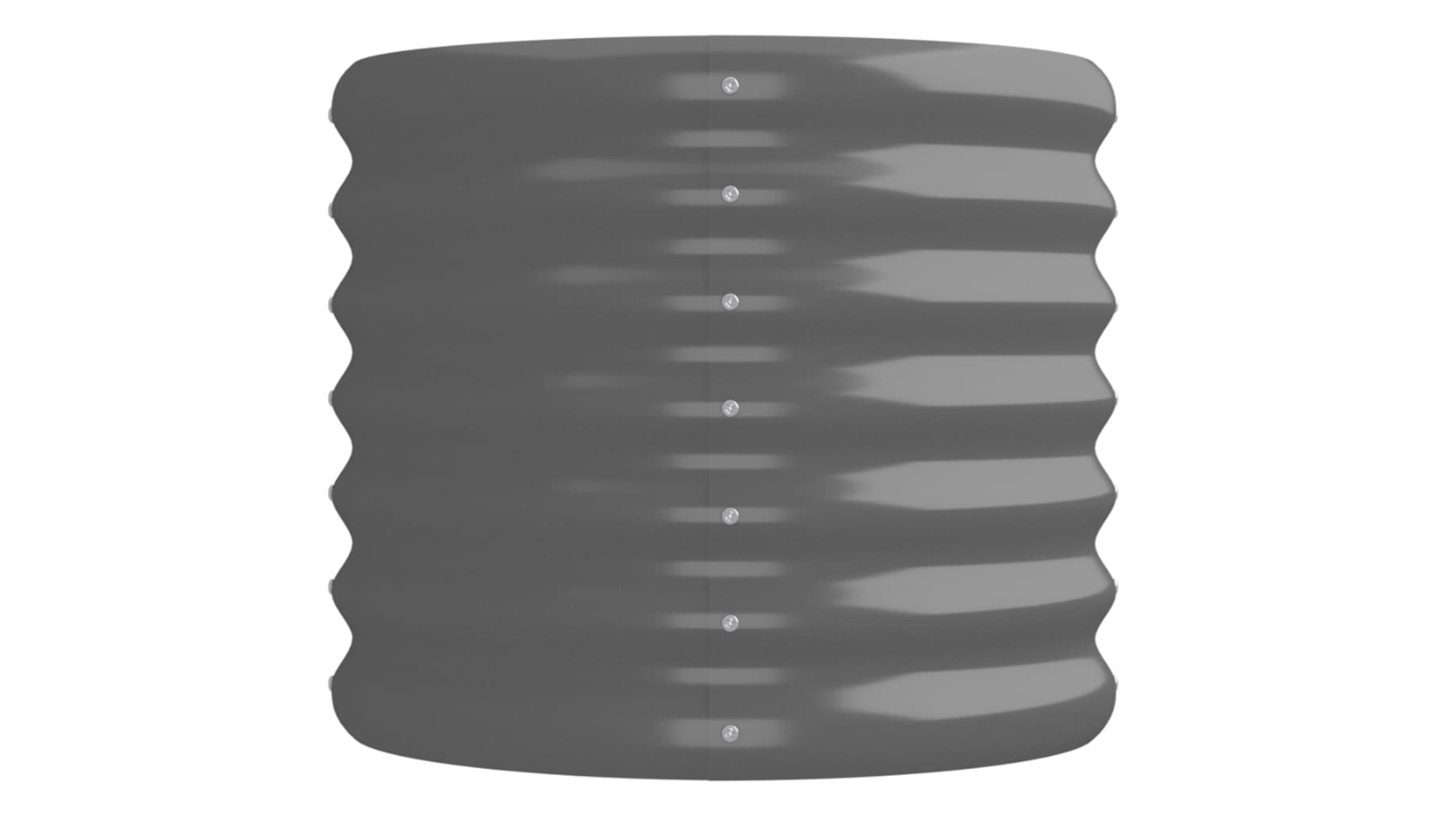 vidaXL Powder-Coated Steel Grey Garden Planter - Medium