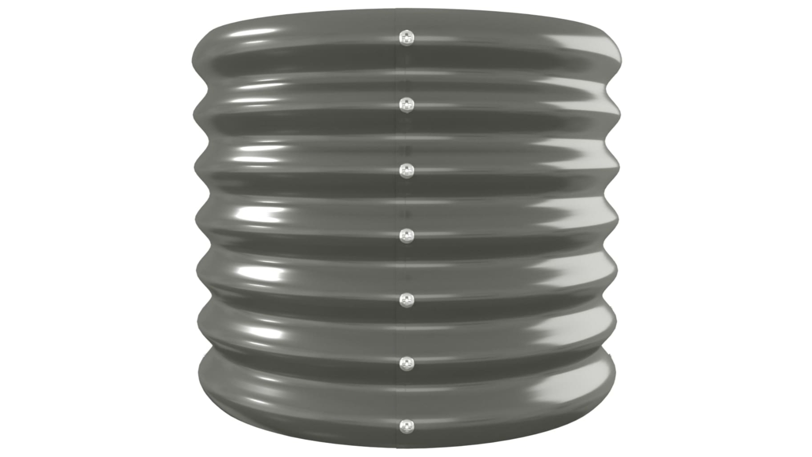vidaXL Powder-Coated Steel Grey Garden Planter - Large