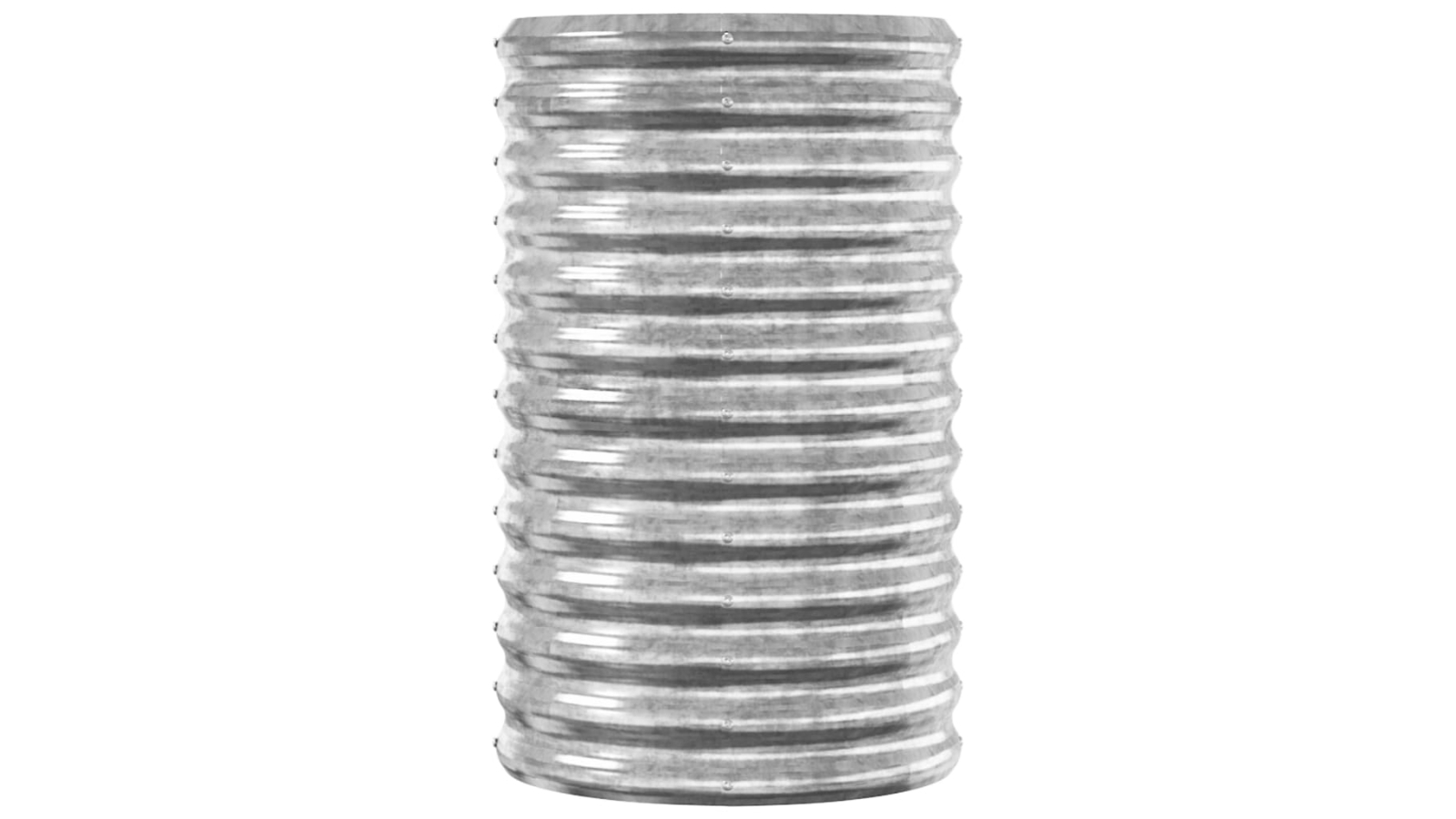 vidaXL Powder-Coated Steel  Small Garden Planter - Silver