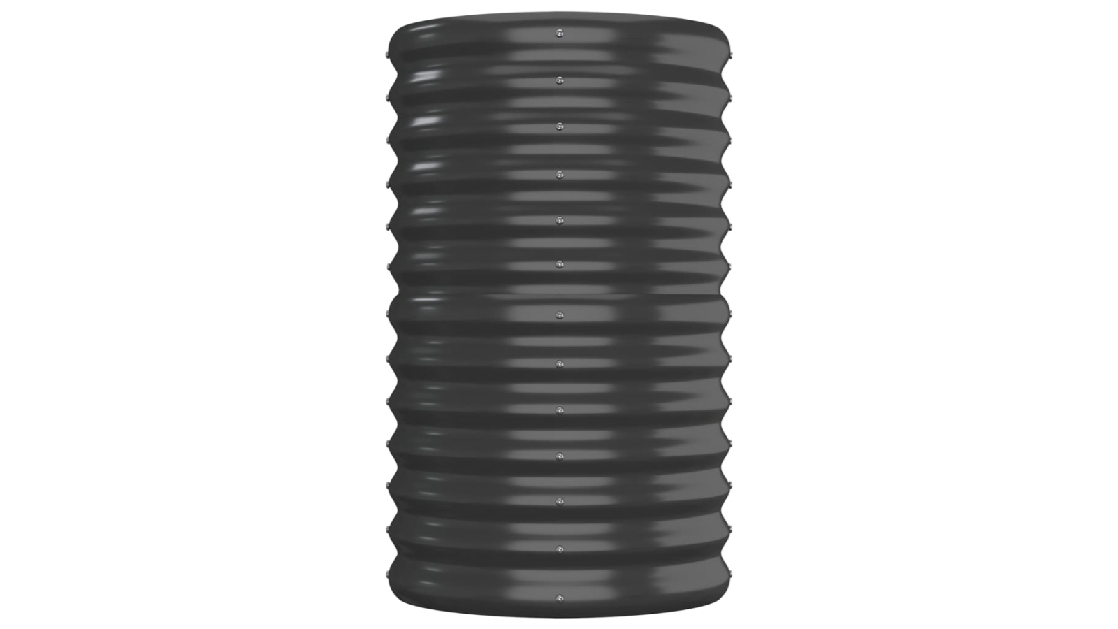 vidaXL Powder-Coated Steel Medium Garden Planter - Anthracite