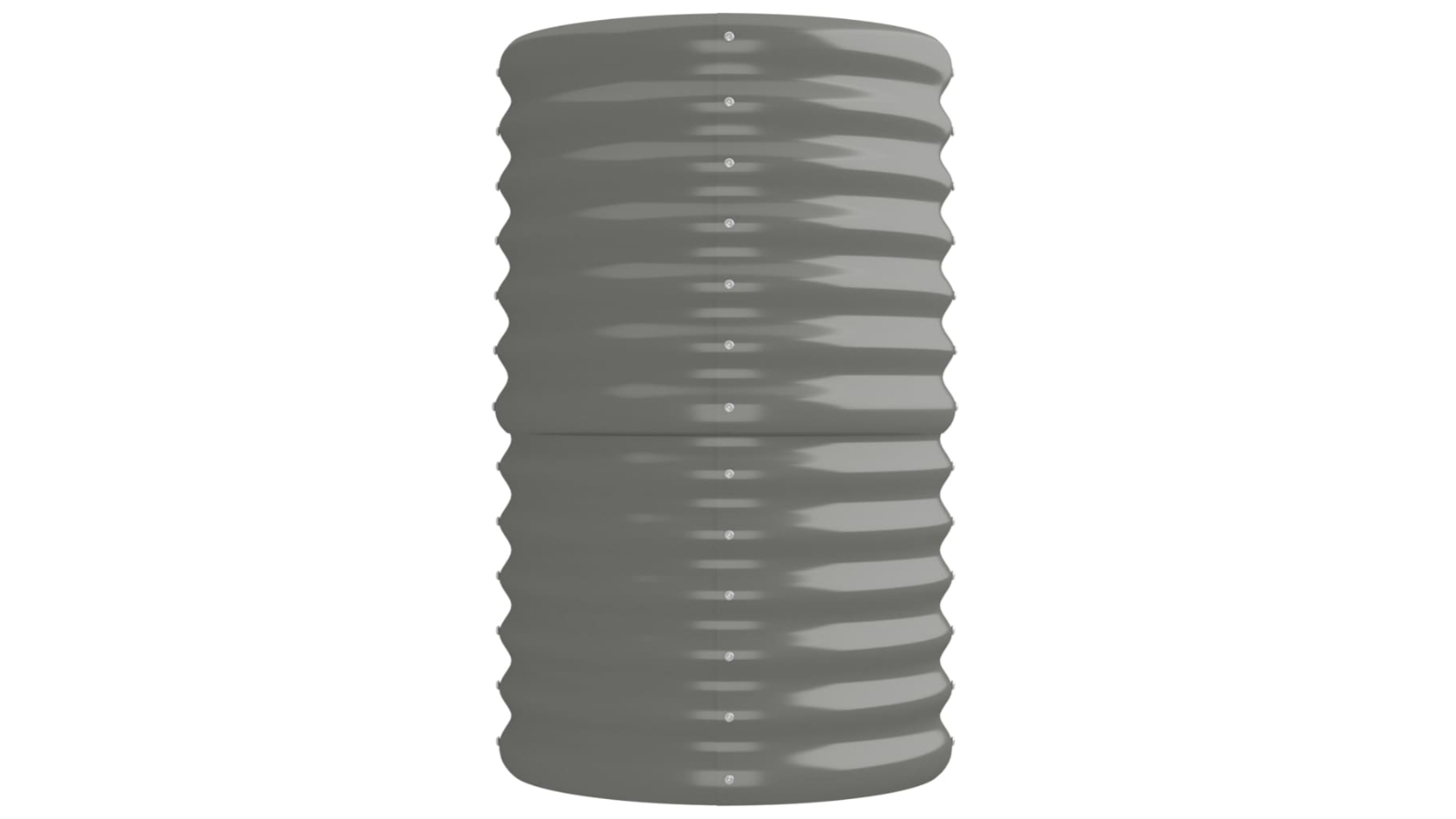 vidaXL Powder-Coated Steel 100 x 100 x 68cm Garden Planter - Grey