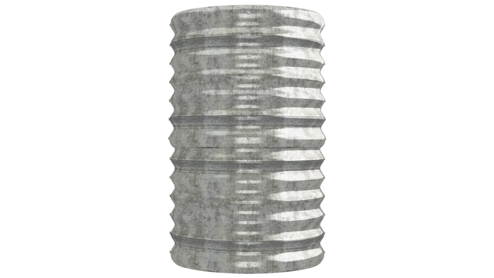 vidaXL Powder-Coated Steel Large Garden Planter - Silver