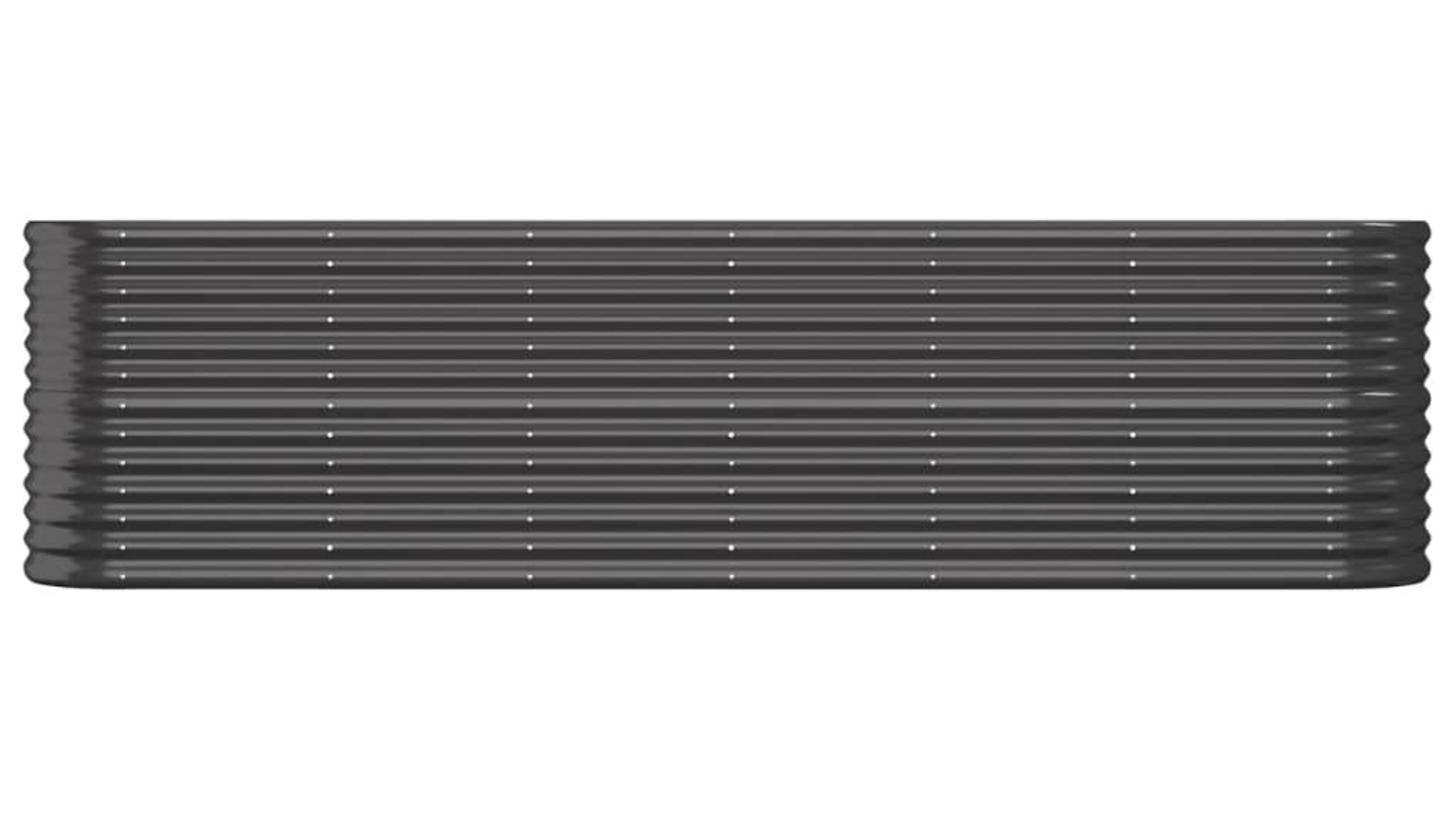 vidaXL Powder-coated Steel 260 x 40 x 68cm Garden Planter - Anthracite