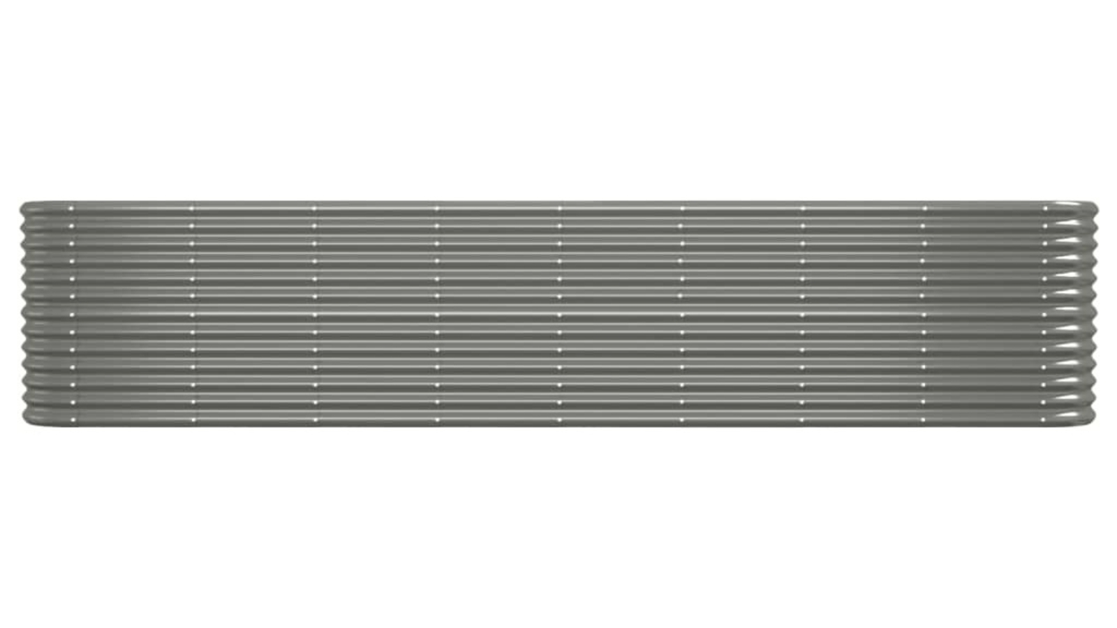 vidaXL Powder-coated Steel 332 x 40 x 68cm Garden Planter - Grey