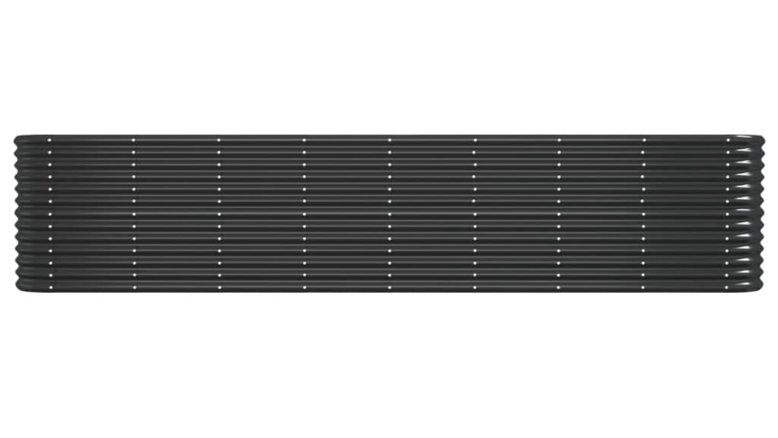 vidaXL Powder-coated Steel 332 x 40 x 68cm Garden Planter - Anthracite