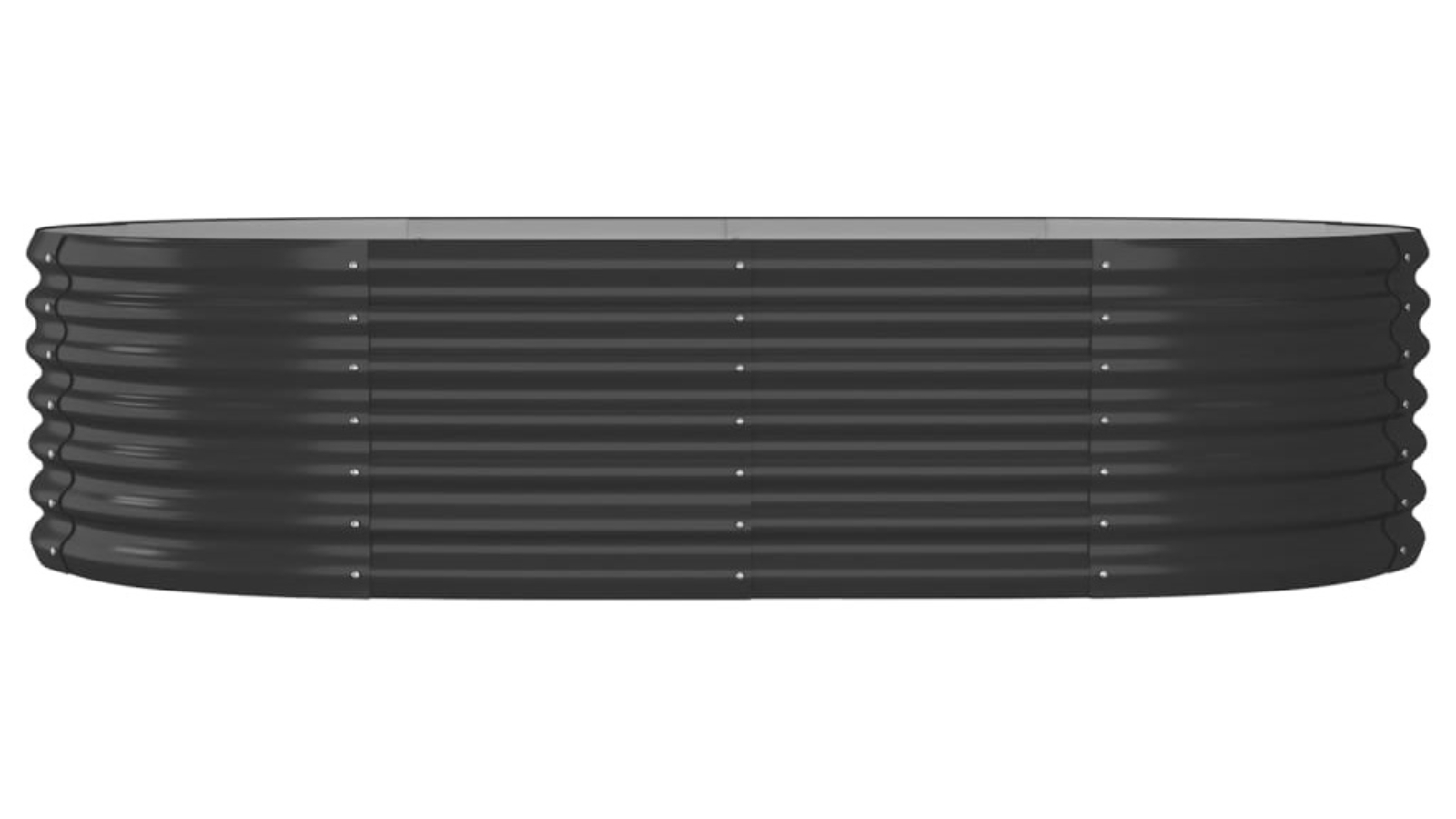 vidaXL Powder-coated Steel 152 x 80 x 36cm Garden Planter - Anthracite