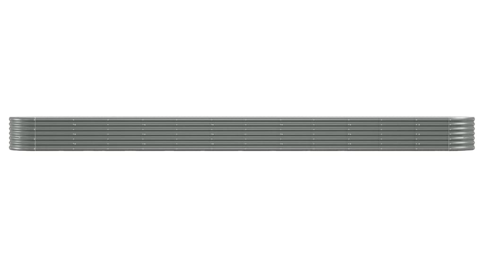 vidaXL Powder-coated Steel Grey Garden Planter - 512 x 80 x 36cm