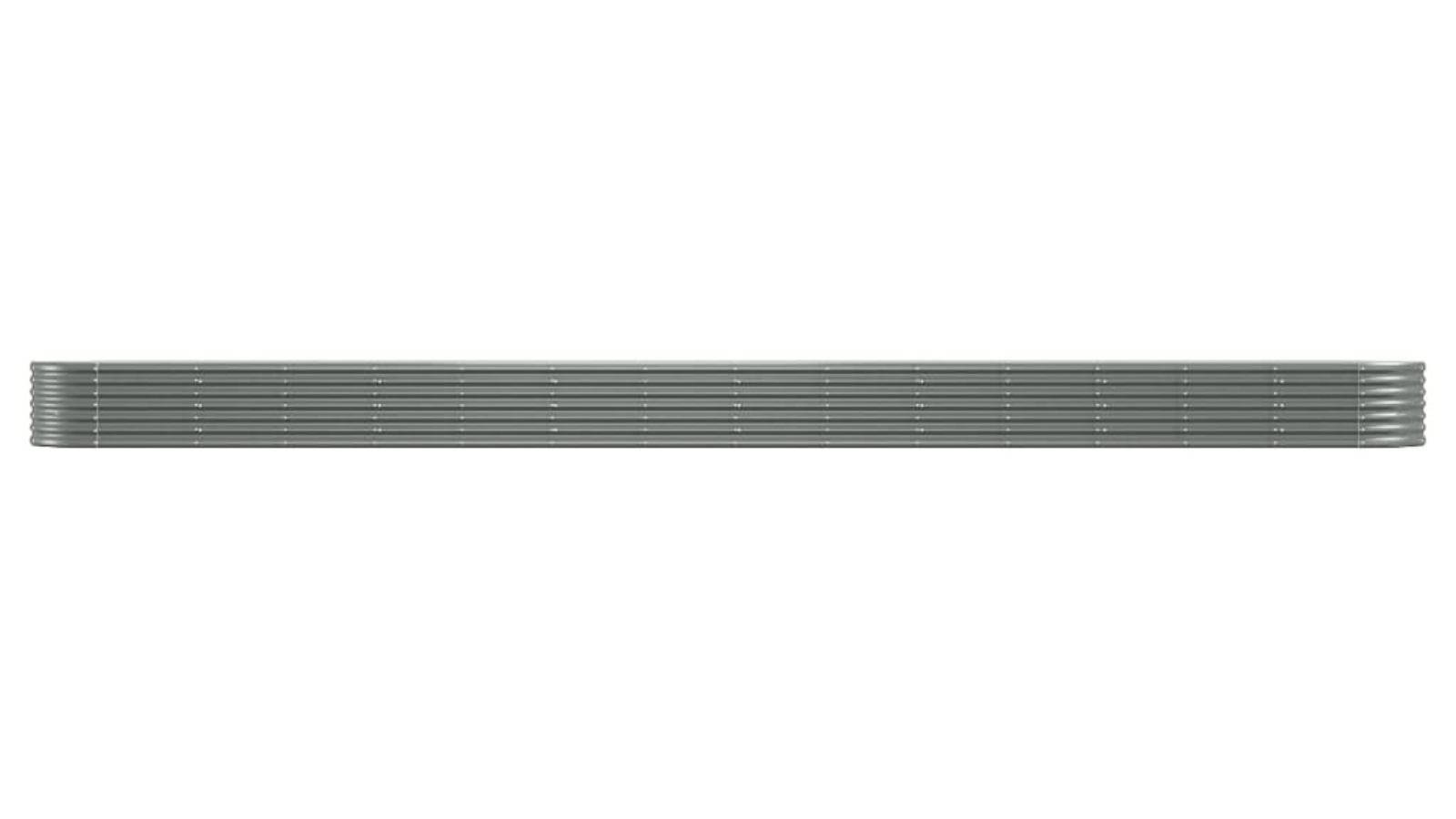 vidaXL Powder-coated Steel Grey Garden Planter - 620 x 80 x 36cm 