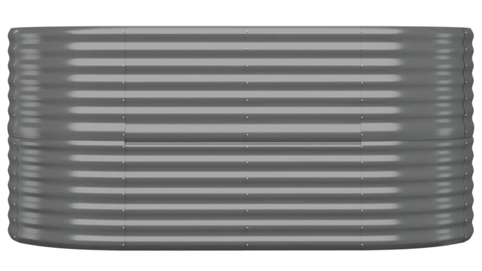 vidaXL Powder-coated Steel 152 x 80 x 68cm Garden Planter - Grey