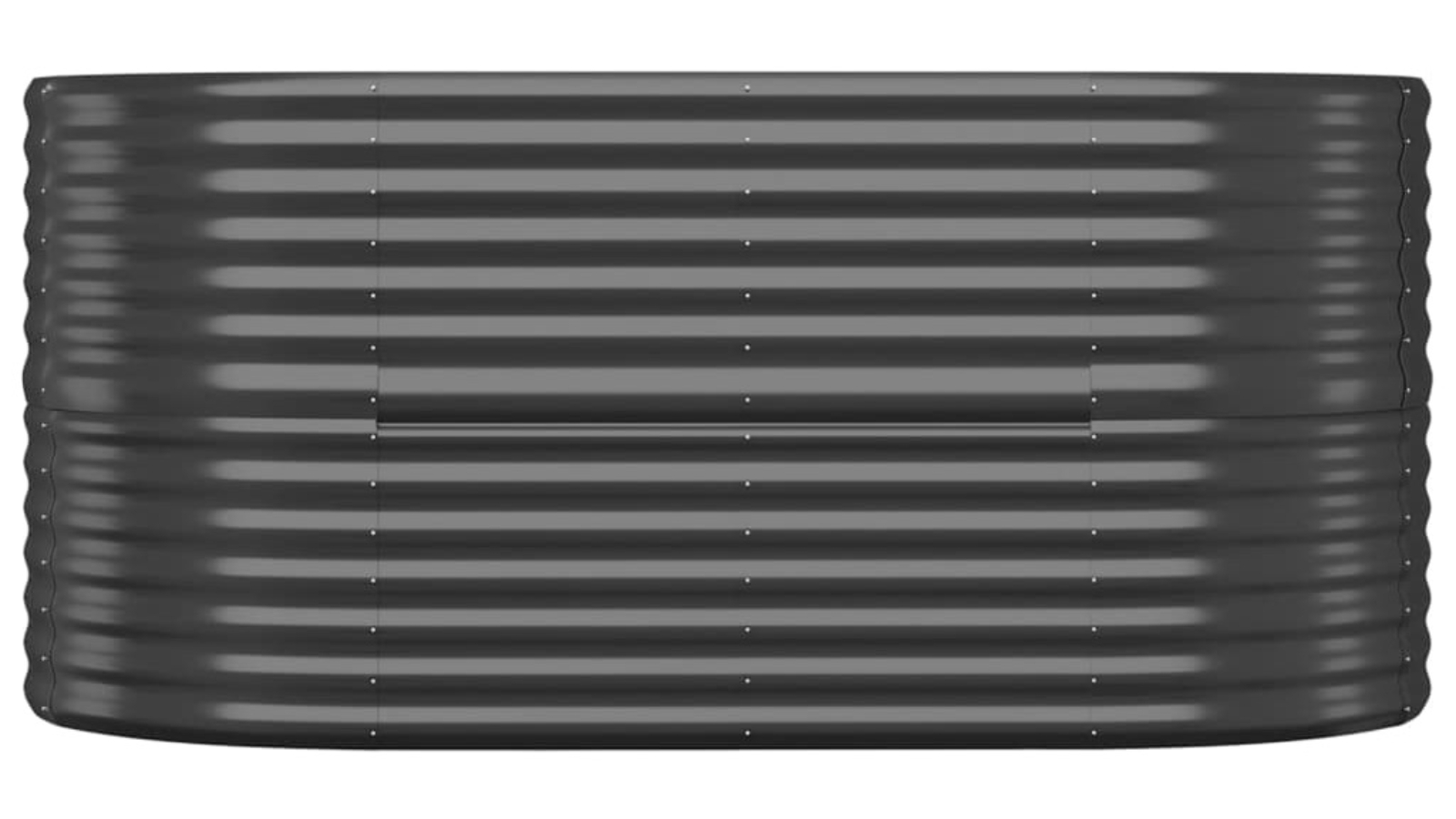 vidaXL Powder-coated Steel 152 x 80 x 68cm Garden Planter - Anthracite