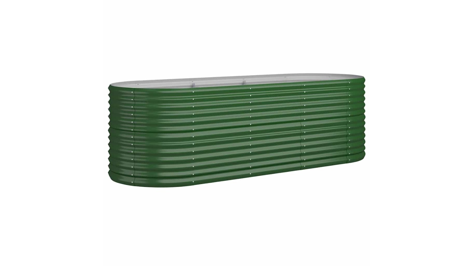 vidaXL Green Galvanised Steel 224 x 80 x 68cm Garden Raised Bed