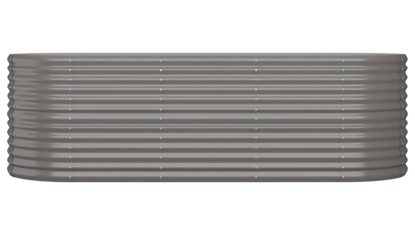 vidaXL Powder-coated Steel 224 x 80 x 68cm Garden Planter - Grey
