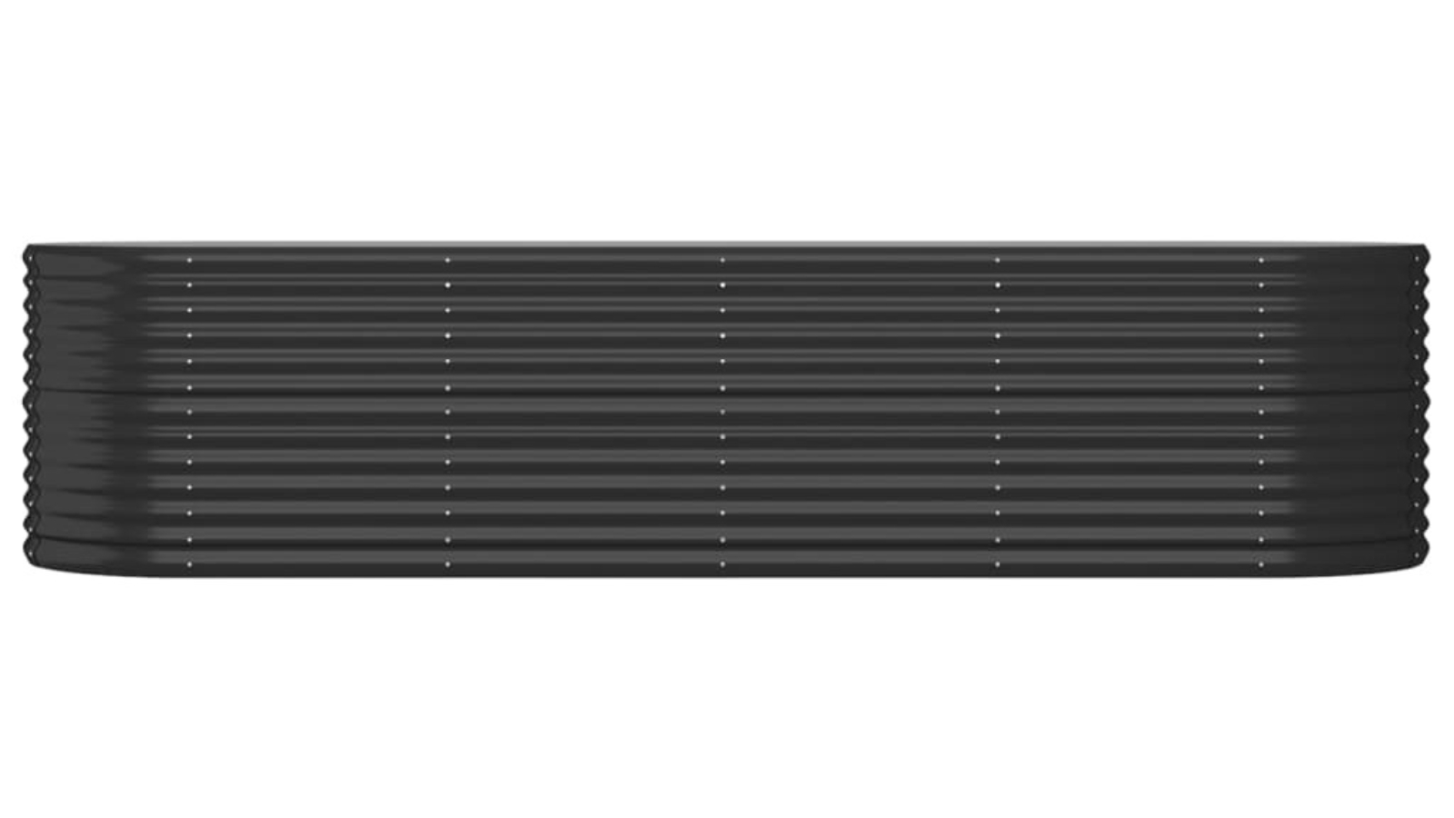 vidaXL Powder-coated Steel 296 x 80 x 68cm Garden Planter - Anthracite