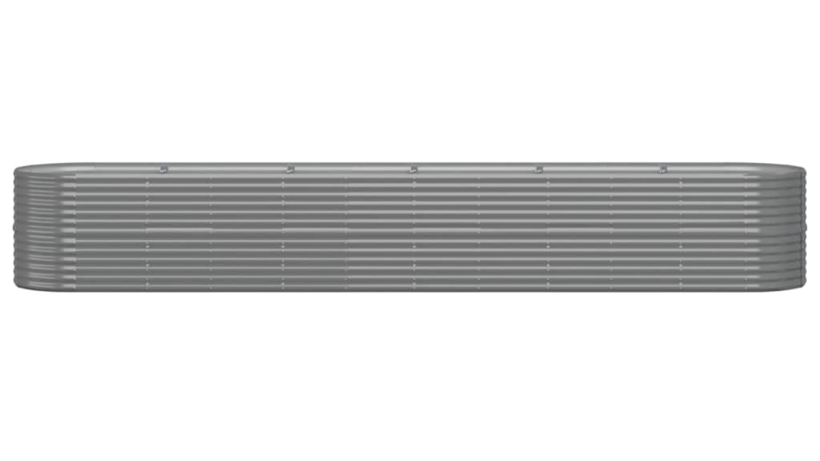 vidaXL Powder-coated Steel Grey Garden Planter - Small