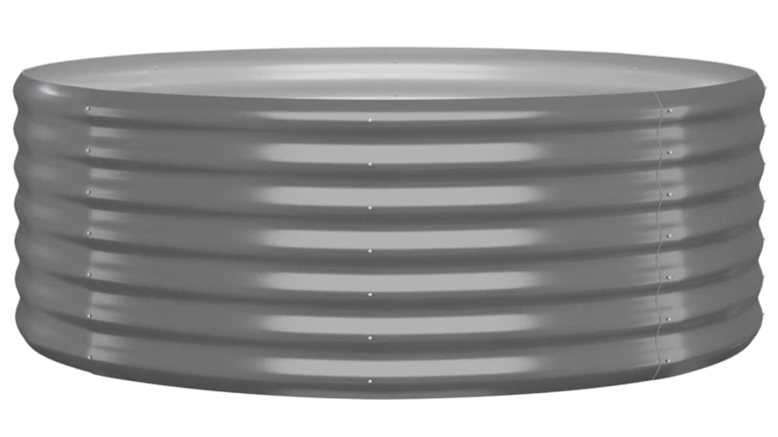 vidaXL Powder-coated Steel Grey Garden Planter - Small