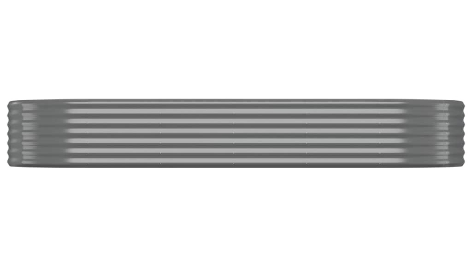 vidaXL Powder-coated Steel Grey Garden Planter - Large