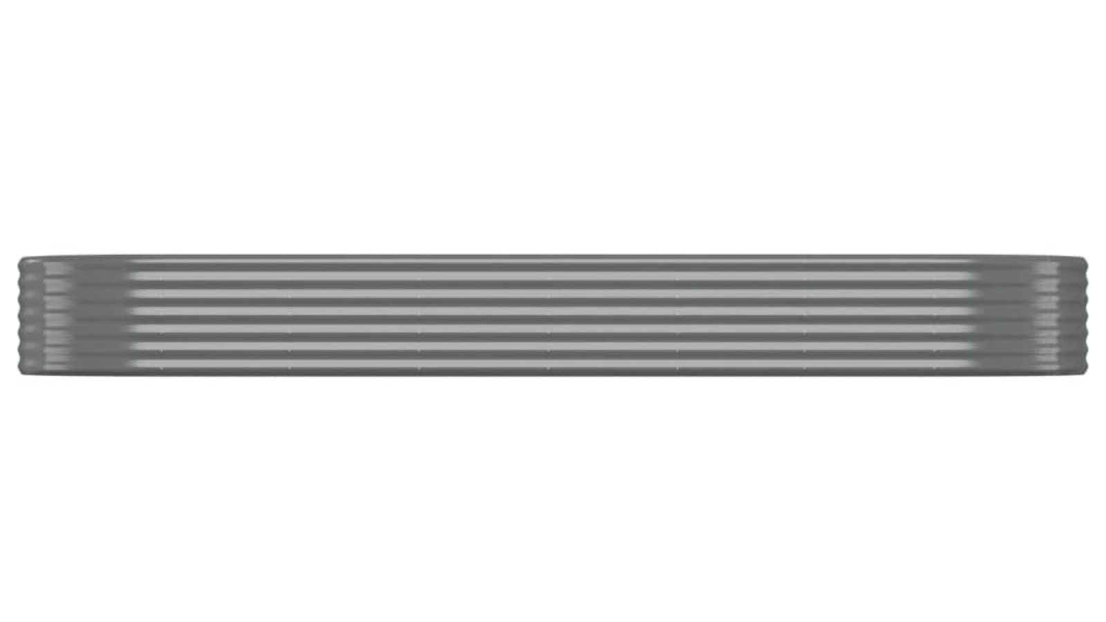 vidaXL Powder-coated Steel Grey Garden Planter - Small