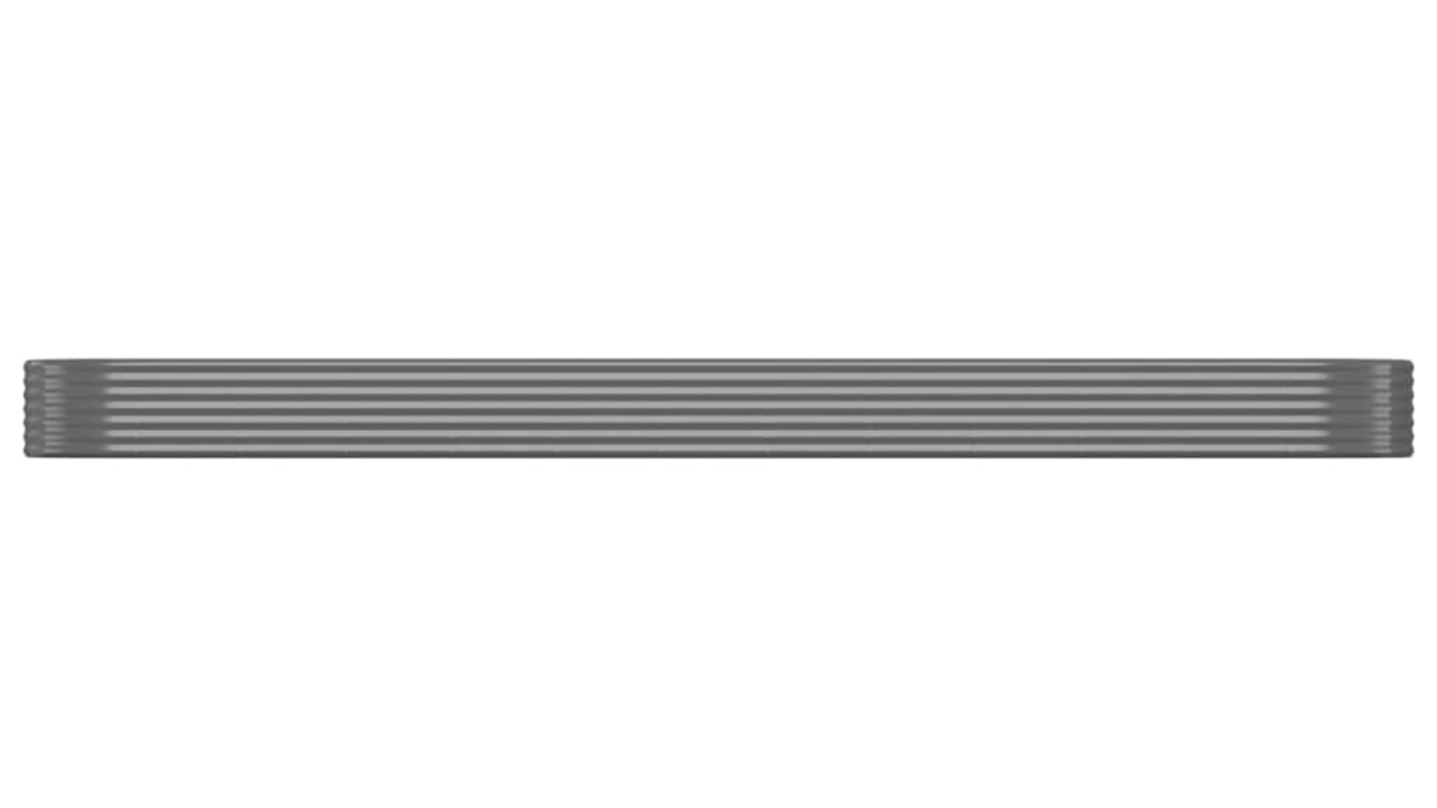 vidaXL Powder-coated Steel Grey Garden Planter - Large