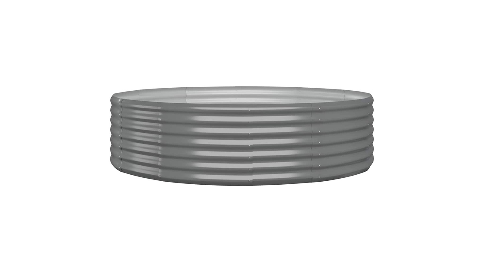 vidaXL Grey Galvanised Steel 140 x 140 x 36cm Garden Raised Bed