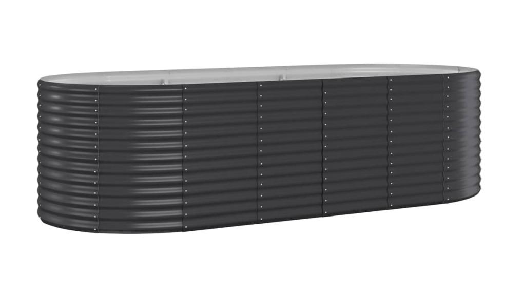 vidaXL Powder-Coated Steel Anthracite Garden Raised Bed - 249 x 100 x 68cm